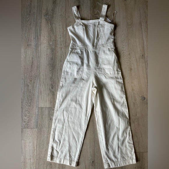 New with tags Japna Women's Cream Denim Overalls - Picture 1 of 4